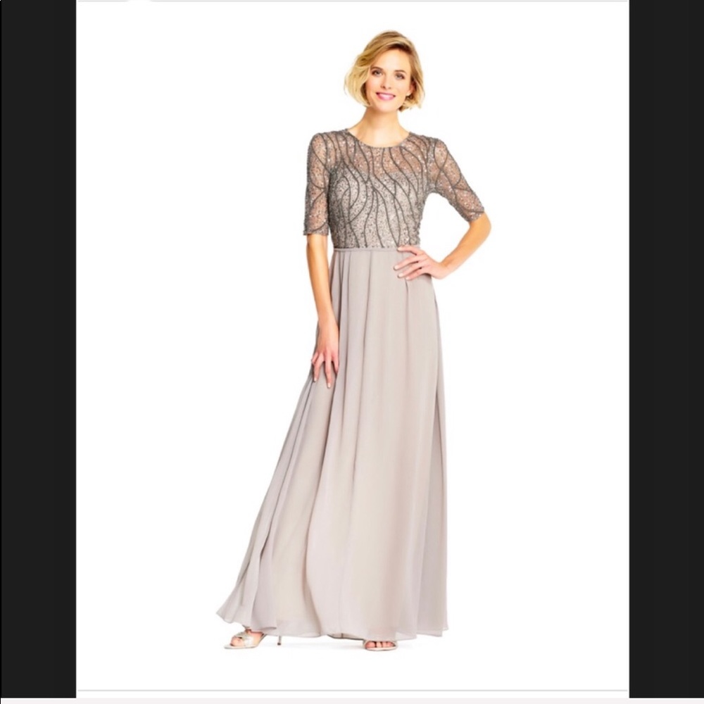 Adrianna Papell beaded gown